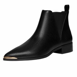 Swedish Ivy Revel Gita Boots Black Snake Sz 8 -New